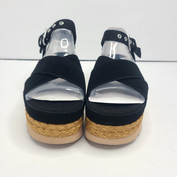 UGG Aubrey 2" Platform Sandal Strap Black Suede US 8 EU‎ 39 - Picture 5 of 9